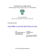 Chuyên đề Biện pháp giảm thiểu chất thải nguy hại