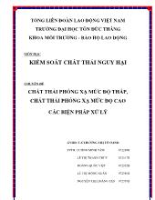 Chuyên đề Kiểm soát chất thải nguy hại - Chất thải phóng xạ