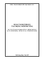 Đánh giá tác động môi trường của Dự án xây dựng khu dân cư Bình Thắng