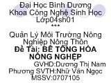 Đề tài Bê tông hóa nông nghệp