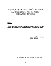 Đề tài Khí quyển và hóa học khí quyển