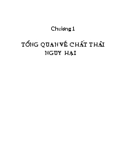 Đề tài Một số khái niệm về chất thải nguy hại