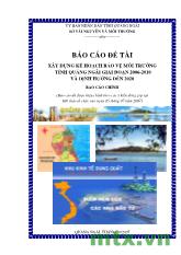 Đề tài Xây dựng kế hoạch bảo vệ môi trường tỉnh Quảng Ngãi giai đoạn 2006-2010