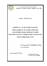Luận văn Nghiên cứu đánh giá tài nguyên đất gò đồi vùng Đông Bắc phục vụ phát triển kinh tế nông nghiệp