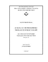 Luận văn Sử dụng chế phẩm sinh học trong sản xuất rượu vang mít