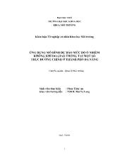 Luận văn Ứng dụng mô hình dự báo mức độ ô nhiễm không khí do giao thông tại một số trục đường chính ở thành phố Đà Nẵng