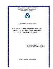 Luận văn Ứng dụng phần mềm TISEMIZ trong công tác quản lý môi trường khu công nghiệp Tân Bình