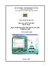 Sách hướng dẫn giáo viên Phân tích dầu thô, khí và các sản phẩm lọc dầu
