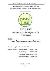 Tiểu luận Đánh giá tác động môi trường của Phương pháp chuyên gia