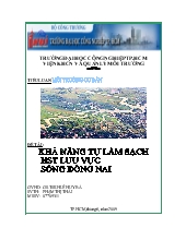 Tiểu luận Khả năng tự làm sạch HST lưu vực sông Đồng Nai