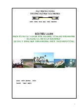 Tiểu luận Phân tích các vấn đề môi trường vùng bờ thành phố Đà Nẵng và đề xuất biện pháp quản lý tổng hợp theo hướng phát triển bền vững
