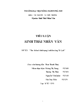 Tiểu luận Tìm hiểu về tình trạng ô nhiễm sông Tô Lịch
