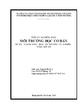 Tiểu luận Vấn đề khai thác tài nguyên và ô nhiễm vùng đới bờ