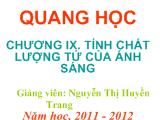 Bài giảng thuyết lượng tử ánh sáng