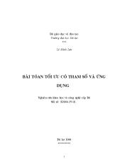 Bài toán tối ưu có tham số và ứng dụng