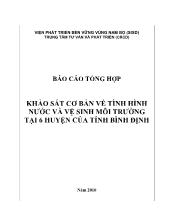 Báo cáo Khảo sát cơ bản về tình hình nước và vệ sinh môi trường tại 6 huyện của tỉnh Bình Định