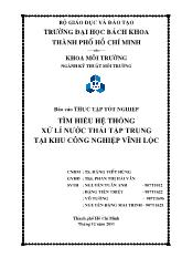 Báo cáo Xử lý nước thải tập trung khu công nghiệp Vĩnh Lộc thành phố Hồ Chí Minh