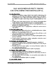 Chuyên đề Dạy khái niệm số phức trong chương trình phổ thông lớp 12