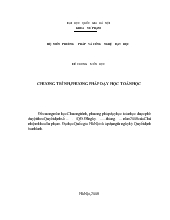 Đề cương môn học chương trình, phương pháp dạy học toán học