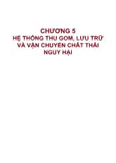 Đề tài Hệ thống thu gom, lưu trữ và vận chuyển chất thải nguy hại