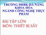 Đề tài Quy trình sản xuất sản phẩm bột nhào
