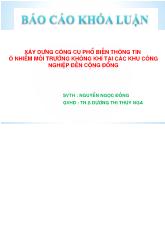 Đề tài Xây dựng công cụ phổ biến thông tin ô nhiễm môi trường không khí tại các khu công nghiệp đến công cộng