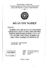 Đồ án Nghiên cứu, đề xuất các giải pháp kiểm soát chất lượng môi trường không khí do hoạt động của các cơ sở tiểu thủ công nghiệp tại khu công nghiệp Lê Minh