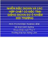 Đồ án Nhiễm độc dioxin và các hợp chất có độc tính giống dioxin do ô nhiễm môi trường