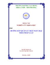 Hướng dẫn quản lý chất nguy hại theo pháp luật