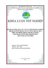 Khóa luận Đánh giá hiệu quả xử lý của chế phẩm sanjiban microactive trong xử lý nƣớc rỉ rác dựa trên mô hình aerotank hoạt động gián đoạn từng mẻ- Sequencing batch reactor (sbr)