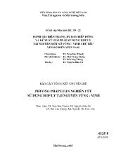 Khóa luận Phương pháp luận nghiên cứu sử dụng hợp lý tài nguyên vũng - Vịnh