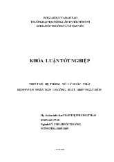 Khóa luận Thiết kế và vận hành hệ thống xử lý nước thải bệnh viện nhân dân 115 với công suất 180 m3/ngàyđêm