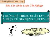 Khóa luận Xây dựng hệ thống quản lý chất thải điện tử gia dụng cho tp. Hồ Chí Minh