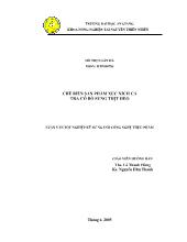 Luận văn Chế biến sản phẩm xúc xích cá tra có bổ sung thịt heo