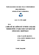 Luận văn Thiết kế hệ thống xử lý nước thải dệt nhuộm cho công ty dệt chăn len Bình Lợi công suất 200 m3/Ngày