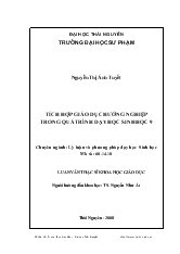 Luận văn Tích hợp giáo dục hướng nghiệp trong quá trình dạy học Sinh học 9