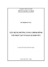 Luận văn Xây dựng đường cong chỉnh hình với một tập vô hạn số khuyết
