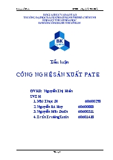 Tiểu luận Công nghệ sản xuất pate