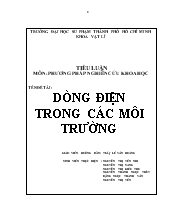 Tiểu luận Dòng điện trong các môi trường