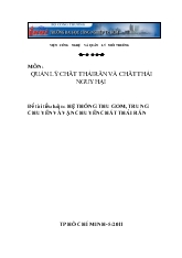 Tiểu luận Hệ thống thu gom, trung chuyển và vận chuyển chất thải rắn