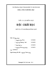 Tiểu luận Ô nhiễm không khí ( môn học độc chất học)