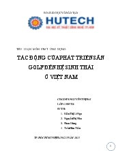 Tiểu luận Tác động của phát triển sân Golf đến hệ sinh thái ở Việt Nam