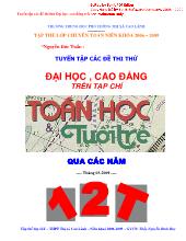 Tổng hợp đề thi, đáp án đại học, cao đẳng qua các năm môn Toán