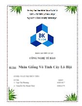 Đề tài Nhân giống vô tính cây nha đam (Lô hội)