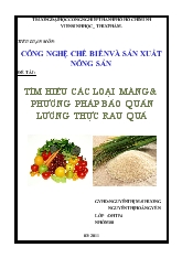 Đề tài Tìm hiểu các loại màng và phương pháp bảo quản lương thực rau quả