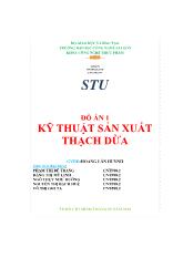 Đồ án Kỹ thuật sản xuất thạch dừa