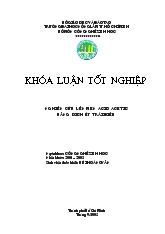 Khóa luận Nghiên cứu lên men acid acetic bằng dịch ép trái điều