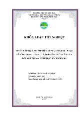 Khóa luận Thiết lập quy trình điện di protein sds– page và ứng dụng đánh giá phản ứng của cây lúa đối với thuốc sinh học kích kháng