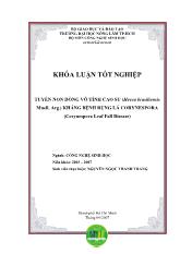 Khóa luận Tuyển non dõng vô tính cao su (hevea brasiliensis muell. arg.) kháng bệnh rụng lá corynespora (corynespora leaf fall disease)