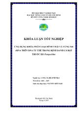 Khóa luận Ứng dụng khóa phân loại hình thái và vùng 16s rrna trên dna ty thể trong định danh cá bột thuộc họ pangasiidae